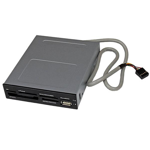 StarTech.com Front-Panel-Kartenleser 3,5" – 22-in-1, USB 2.0, 480 Mbit/s, Schwarz