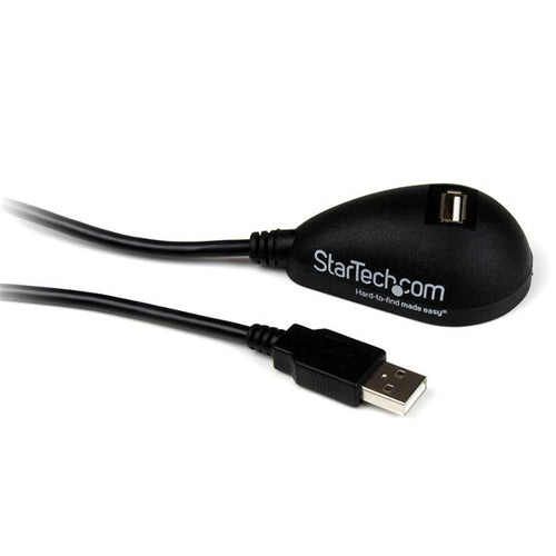 StarTech.com USB-A Verlängerungskabel (Stecker auf Buchse) – USB 2.0 – 1,5 m – Abgewinkelt – Schwarz