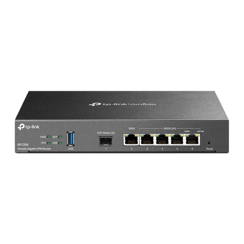 TP-Link Omada ER7206 – VPN-Router – 5×GbE, 1×SFP, bis 4×WAN, 50×VPN
