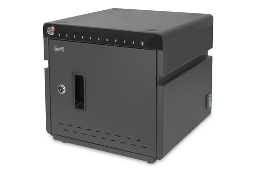 Digitus Lade-/Aufbewahrungsschrank – für 10 Geräte – USB-C, UV-C – Schwarz