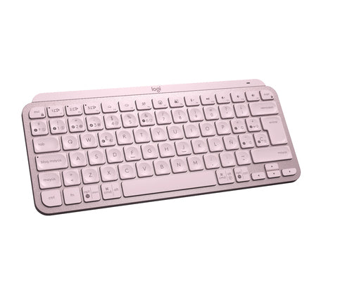 Logitech MX Keys Mini – Tastatur, kabellos (Bluetooth), ES-Layout (ES), beleuchtet, Rosé