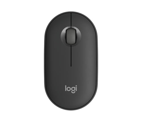 Logitech Pebble M350s Maus – kabellos, Bluetooth, Graphit