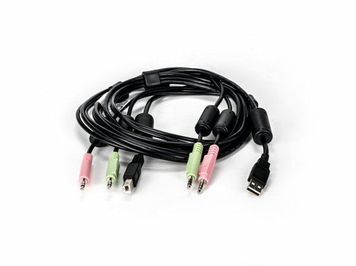 Vertiv USB-Kabel – USB auf 2×3,5mm Klinke – 1,8 m – Schwarz – für SVKM 100