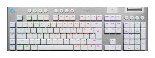 Logitech G G915 X LIGHTSPEED – Gaming-Tastatur – USB + RF + Bluetooth, Mechanisch (GL Tactile), RGB, Weiss