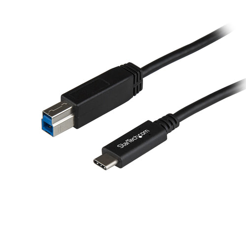 StarTech.com USB-C auf USB-B Kabel – USB 3.2 Gen 2 (10 Gbit/s) – 1 m – PVC-Mantel – Schwarz