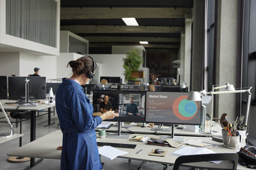 Poly Savi 8410 Office Monaural – Mono Headset – DECT – für Microsoft Teams – schwarz – bis 13 h