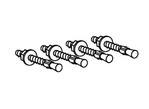 Ergotron KITHARDWARESTUD ANCHORS3/8-16X3 – Monitor-Wandhalterung – Betonanker, 4 Stück – für Base