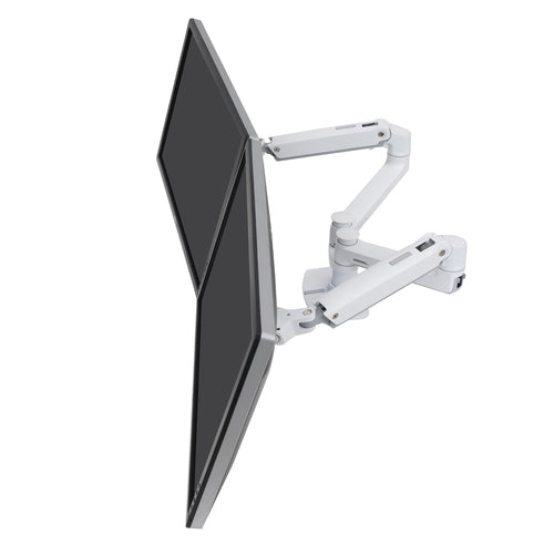 Ergotron LX Dual Side-by-Side Arm – Monitorarm, Dual, bis 27", 18,1 kg, höhenverstellbar, weiss