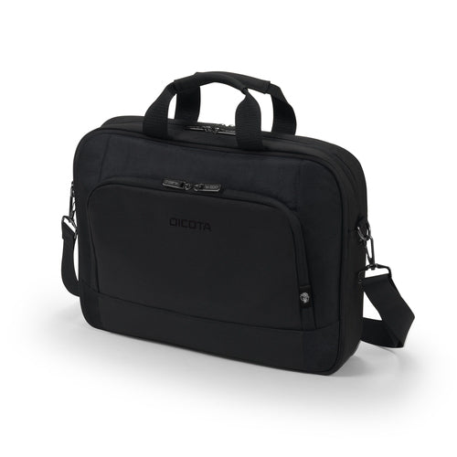 DICOTA Notebook-Tasche bis 14,1" – Trolley-Band, abnehmbarer Schultergurt – Schwarz