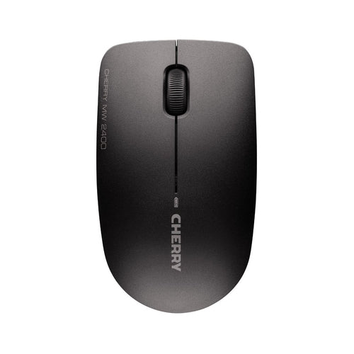 CHERRY MW 2400 Maus – kabellos, 2,4 GHz, USB-A, 1'200 dpi, 3 Tasten, beidhändig, Nano-Empfänger, schwarz