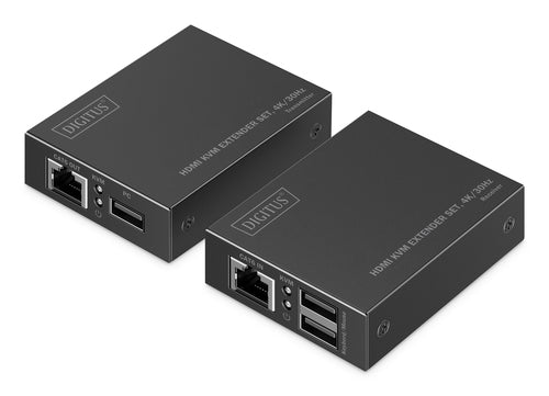 Digitus HDMI KVM-Extender-Set über Cat6, bis 70 m, 4K (3840 × 2160), 10,2 Gbit/s