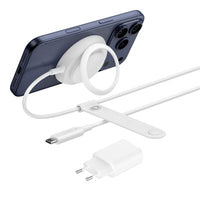 Belkin UltraCharge Kabelloses Ladegerät 25 W – Qi2, mit Standfuss – für Qi2-fähige Geräte – inkl. Netzteil