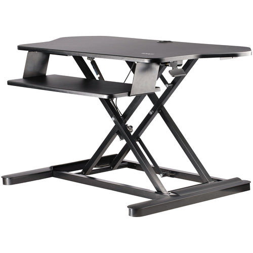 StarTech.com Schreibtischaufsatz, 90,8 × 53 cm, höhenverstellbar, für 2 Monitore, schwarz