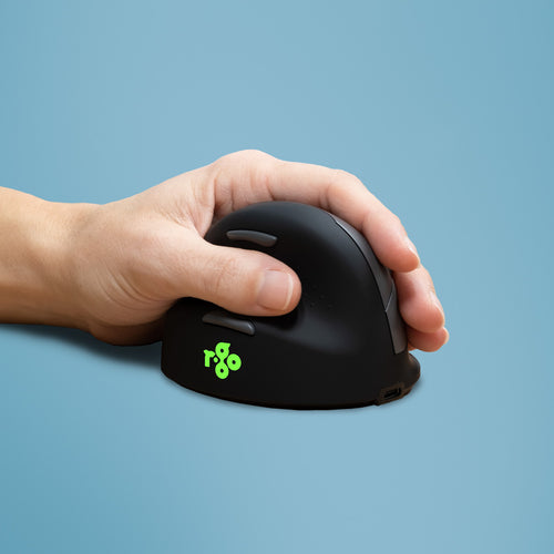 R-Go Tools Ergonomische Maus Medium Ergonomische Maus – kabellos, für Linkshänder, für Handflächen 165–185 mm