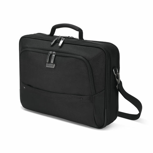 DICOTA ECO Multi Plus Select Notebook-Tasche für bis 15,6" – Trolley-Band, abnehmbarer Schultergurt – Schwarz
