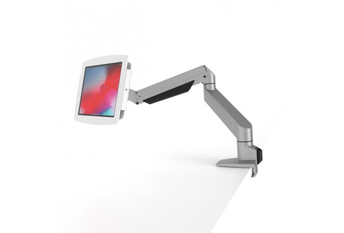 Compulocks Tablet-Arm (Tischklemme) für Apple iPad 10,2" (7. Gen.) – abschliessbar, neigbar – Weiss