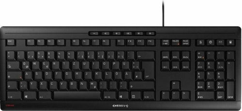 CHERRY Stream – Tastatur, kabelgebunden (USB), QWERTZ, Fullsize (mit Ziffernblock), mechanisch – für Windows