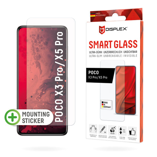 Displex Displayschutz (Panzerglas), 9H – für POCO X3 Pro/X5 Pro