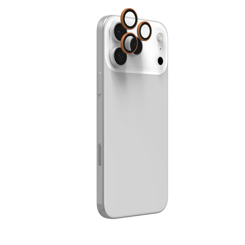 ZAGG Glass Elite – Kamera-Schutzglas – schlag- & kratzfest – für iPhone 15–17 (Pro/Pro Max) – Orange