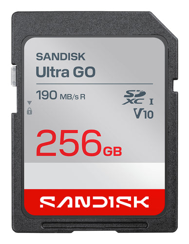 SanDisk Ultra GO SDXC 256 GB – UHS-I, Klasse 10, U1, V10, 190 MB/s Lesen