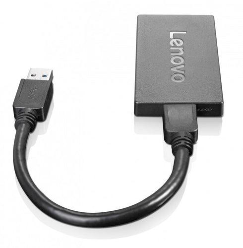 Lenovo 4X90J31021 Adapter USB‑A zu DisplayPort – 4K (3840 × 2160), USB 3,2 Gen 1 (5 Gbit/s), Schwarz