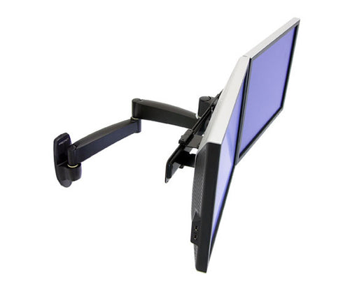 Ergotron 200 Serie MIS-D – Wandhalterung, Dual, Wand, bis 22", 5,9 kg, Schwarz
