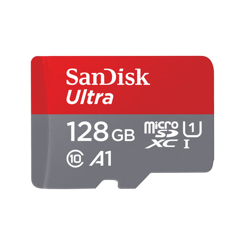 SanDisk Ultra – 128 GB, microSDXC, 100 MB/s, Klasse 10, mit SD-Adapter