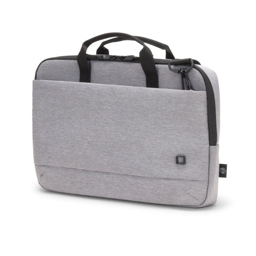 DICOTA Notebook-Tasche bis 15,6" – aus recyceltem PET, mit Schultergurt – Hellgrau