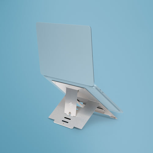 R-Go Tools Laptop-Ständer – bis 22", 5 kg Traglast, höhenverstellbar – Silber