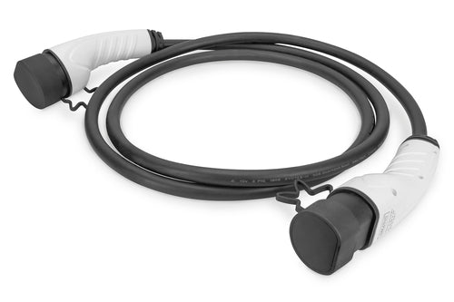 Digitus Typ 2 zu Typ 2 Stromkabel – 5 m, 3-phasig, 16 A, 11 kW, IP55, schwarz
