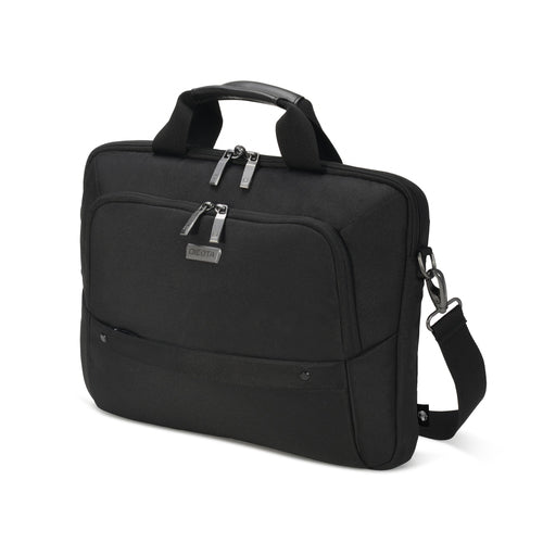 DICOTA Eco Slim Case SELECT Notebook-Tasche bis 14,1" – 300D recyceltes PET, wasserfest – Schwarz