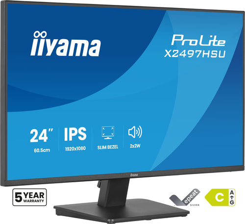 iiyama X2497HSU-B1 – Monitor, 24", 1920 × 1080 (Full HD), IPS, 120 Hz