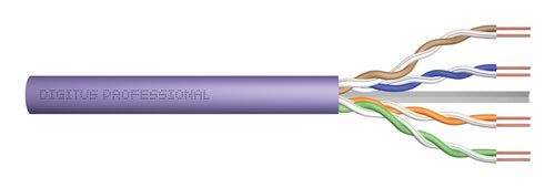 Digitus CAT 6 U/UTP Installationskabel – 500 m, 250 MHz, CCA, Simplex, PU