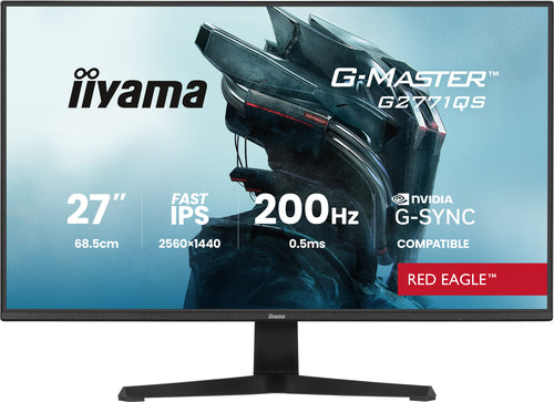 iiyama G2771QS-B1 – Monitor, 27", IPS, 200 Hz, Adaptive Sync (G-SYNC), 0,5 ms