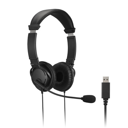 Kensington Headset – USB – mit Mikrofon, Lautstärkeregelung
