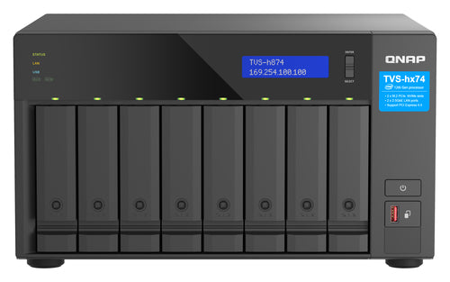 QNAP TVS-h874 TVS-h874-i5-32G Speichergerät – Intel Core i5, 32 GB RAM, 8 Bay