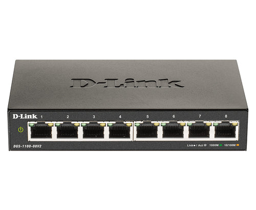 D-Link DGS-1100-08V2 – Managed L2 Switch – 8× 1G, Desktop