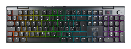 CHERRY XTRFY MX 10.1 – Gaming-Tastatur – Cherry MX LP 2.0 Red – Bluetooth & 2,4 GHz (Nano USB-A) – RGB
