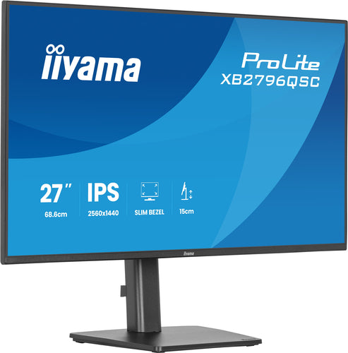 iiyama XB2796QSC-B1 – Monitor, 27" 2560 × 1440 (WQHD), 60 Hz, HDMI, USB