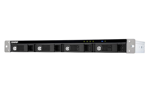 QNAP TR-004U – 4-Bay Rack 1U Gehäuse – für 2,5"/3,5" HDD/SSD, SATA