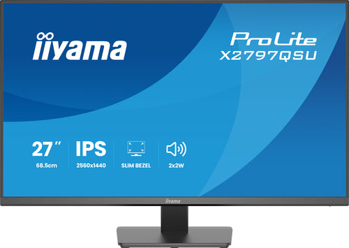 iiyama Monitor, 27", 2560 × 1440 (WQHD), IPS, 75 Hz