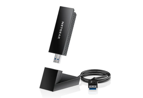 NETGEAR AXE3000 USB-WLAN-Adapter – Wi-Fi 6E, bis 1200 Mbit/s, Tri-Band, USB 3.2 Gen 1 – für PC/Laptop