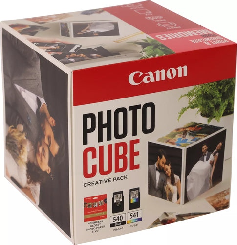 Canon Tintenpatronen-Multipack PG-540/CL-541 Photo Cube, mit 5" × 5" Fotopapier – für PIXMA