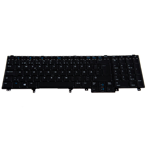 Origin Storage KB-1XN1N – Notebook-Ersatztastatur – Beleuchtet – QWERTY (Nordisch) – Schwarz – für Dell E5570