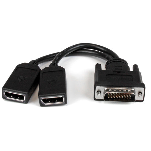 StarTech.com Adapter DMS-59 zu 2× DisplayPort – 4K (3840 × 2160), 0,203 m – Schwarz