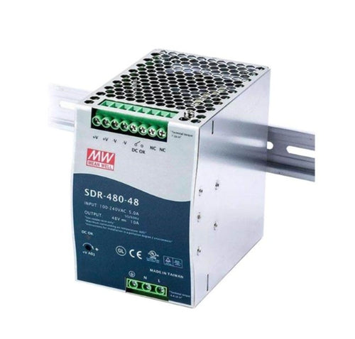 Allied Telesis AT-SDR480-48 DIN-Schienen Netzteil 480 W – 48 V Ausgang, 90–264 V AC Eingang – Grau