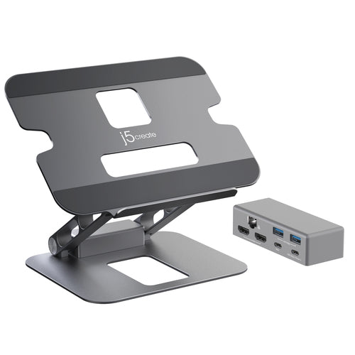 j5create JTS427-N Dockingstation – USB-C, 2× HDMI, 100 W PD, GbE, für Windows/Mac