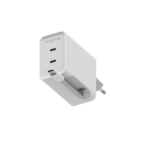 mophie Speedport 67 USB-Ladegerät 67 W – USB-C×2 – PD, GaN, EU-Stecker (Typ C) – Weiss
