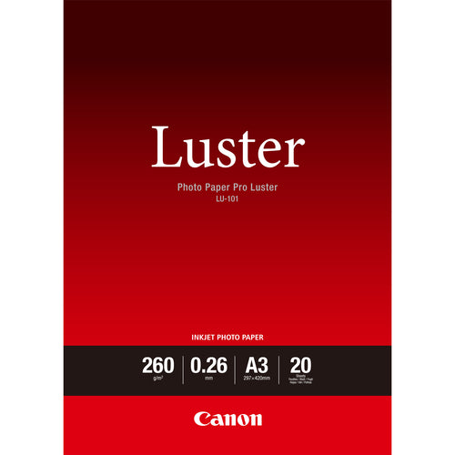 Canon Fotopapier – glänzend, A3, 260 g/m², 20 Blatt – für Inkjet-Drucker