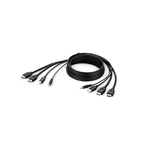 Belkin HDMI M/M, USB A/B, Audio Datenkabel – 0,254 m